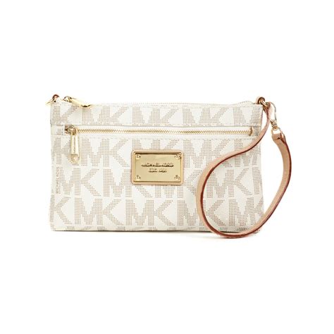 michael kors clutch white|michael kors wristlet outlet.